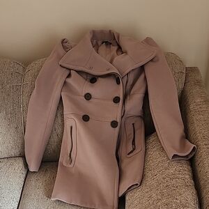 bebe Mauve Double-Breasted Pea Coat